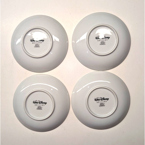 Walt Disney Gallery Collector Vintage Canape Plates Set of 4 Retro Ads Nostalgia - Picture 2 of 5